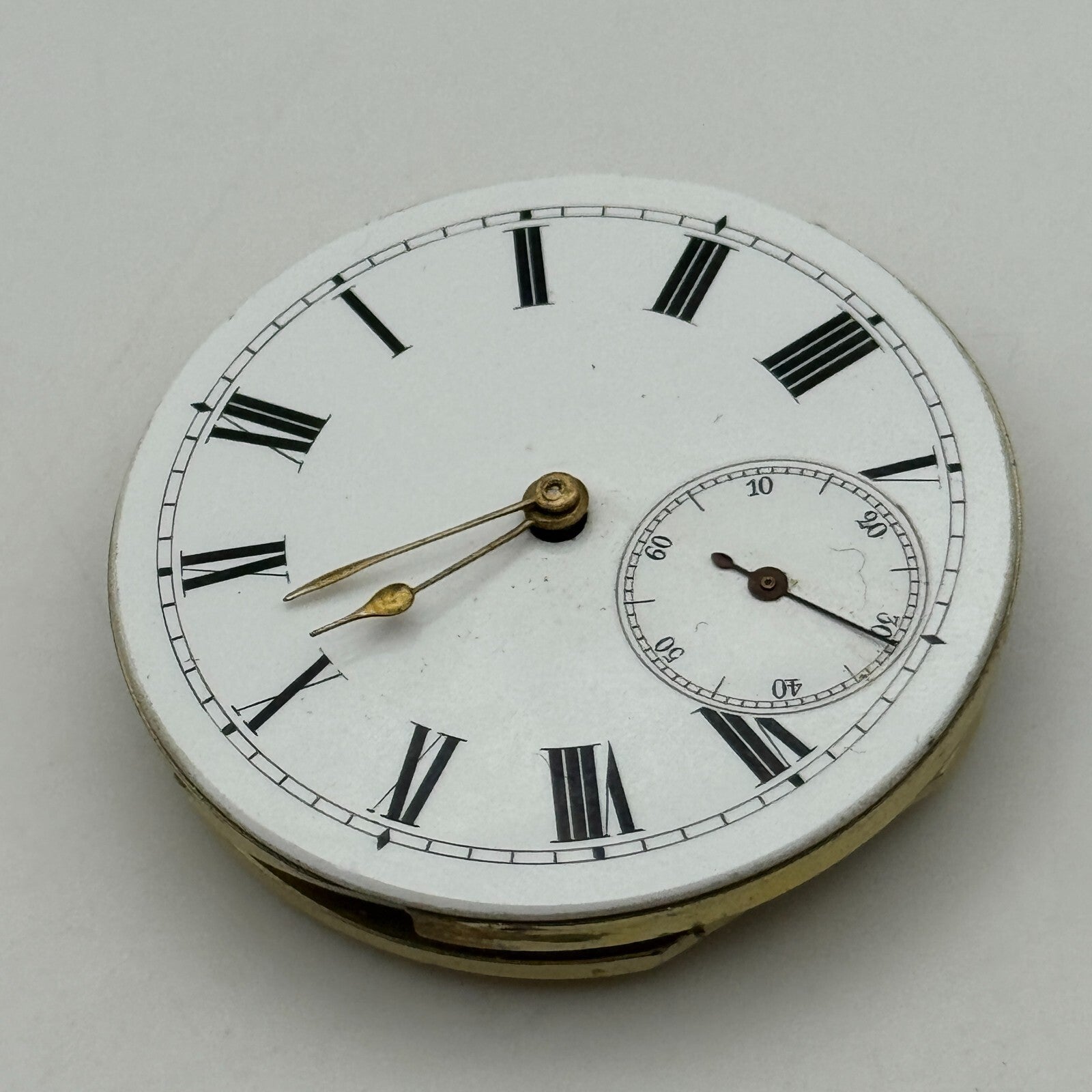 40.5mm Antique Trade Mark Consti Mathey Key Wound Pocket Watch Movement PARTS