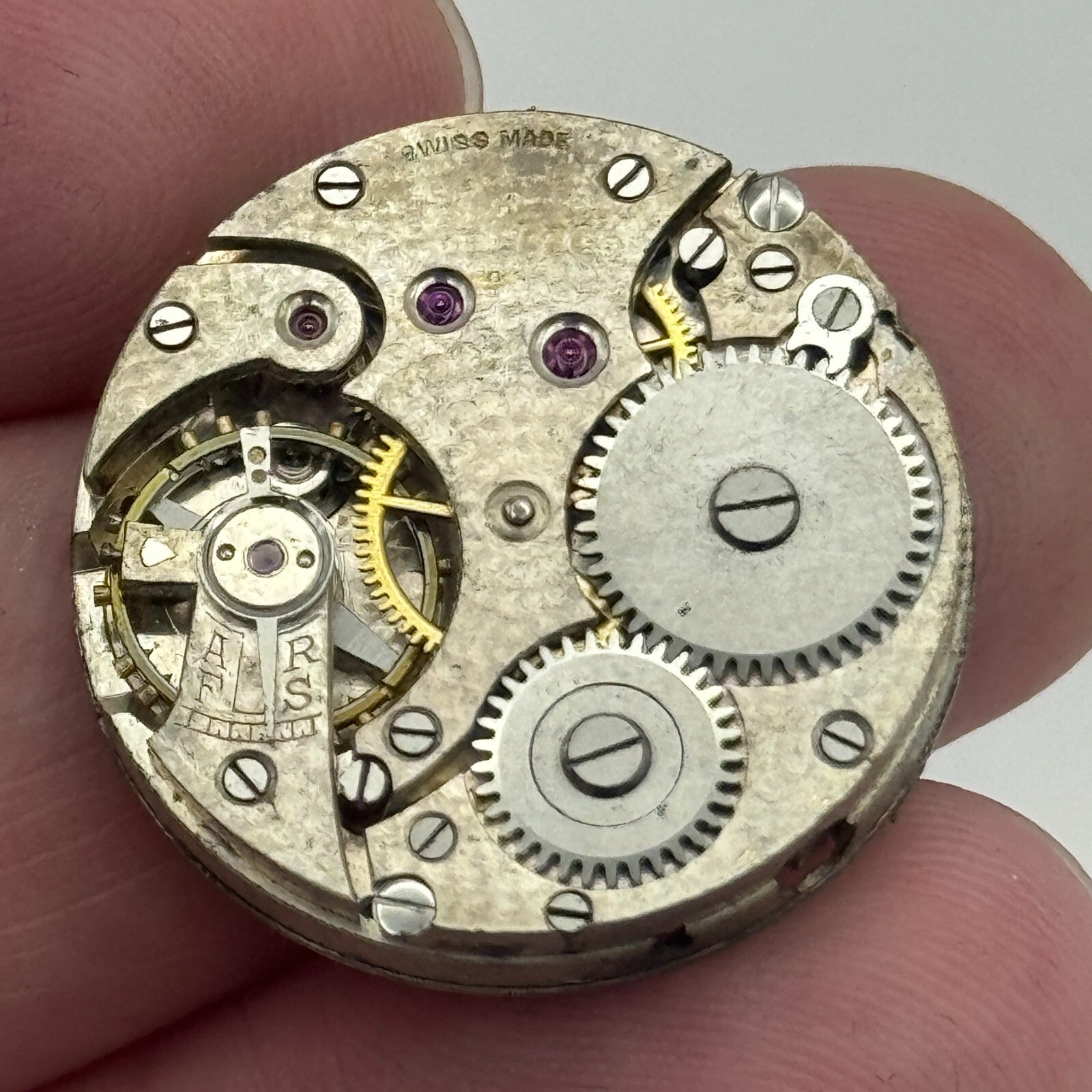 24.8mm Swiss Roman Numerals Trench Watch Movement Dial Manual Wind PARTS SPARES