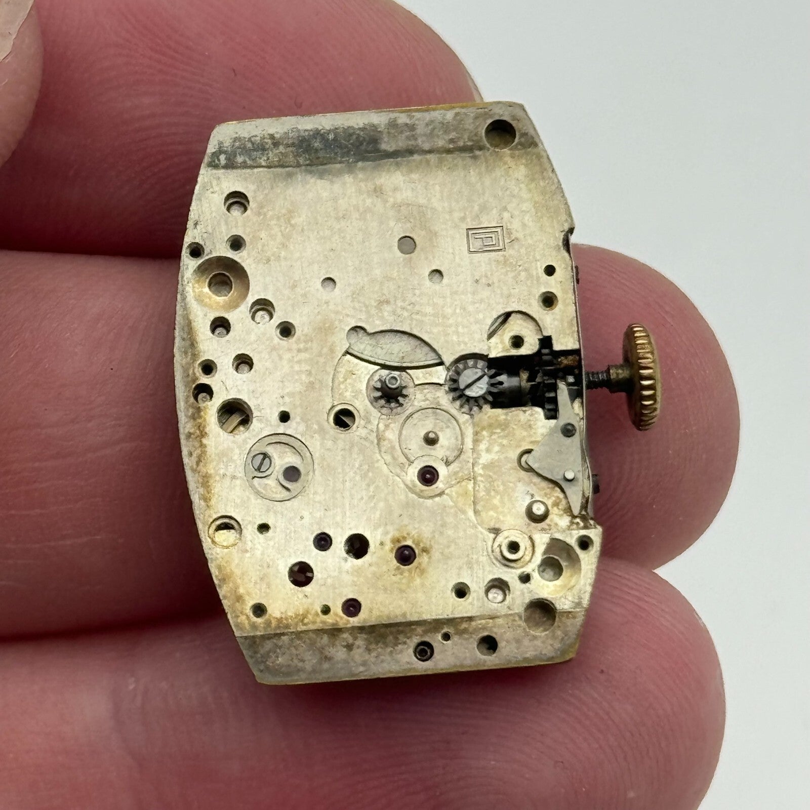 19.2mm Rotary Peseux Tank Watch Movement 15 Jewels Manual Wind 1930s Swiss PARTS