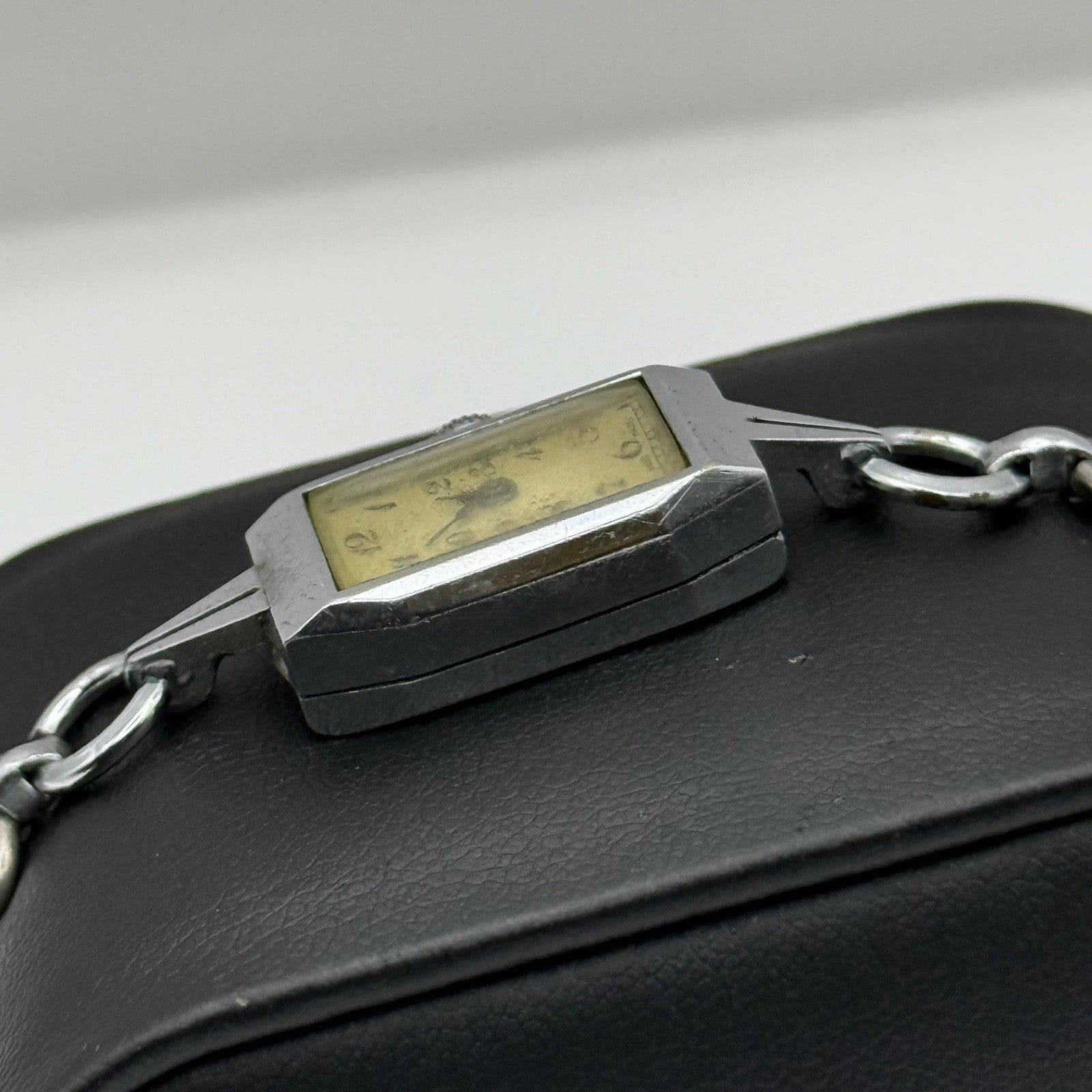 14mm Vintage Ladies Art Deco Beaded Bracelet Manual Wind Watch PARTS / REPAIR