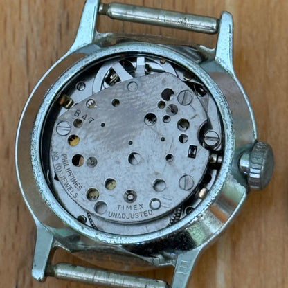 25mm Vintage Timex Philippines Date Dial Manual Wind Watch PARTS / REPAIR