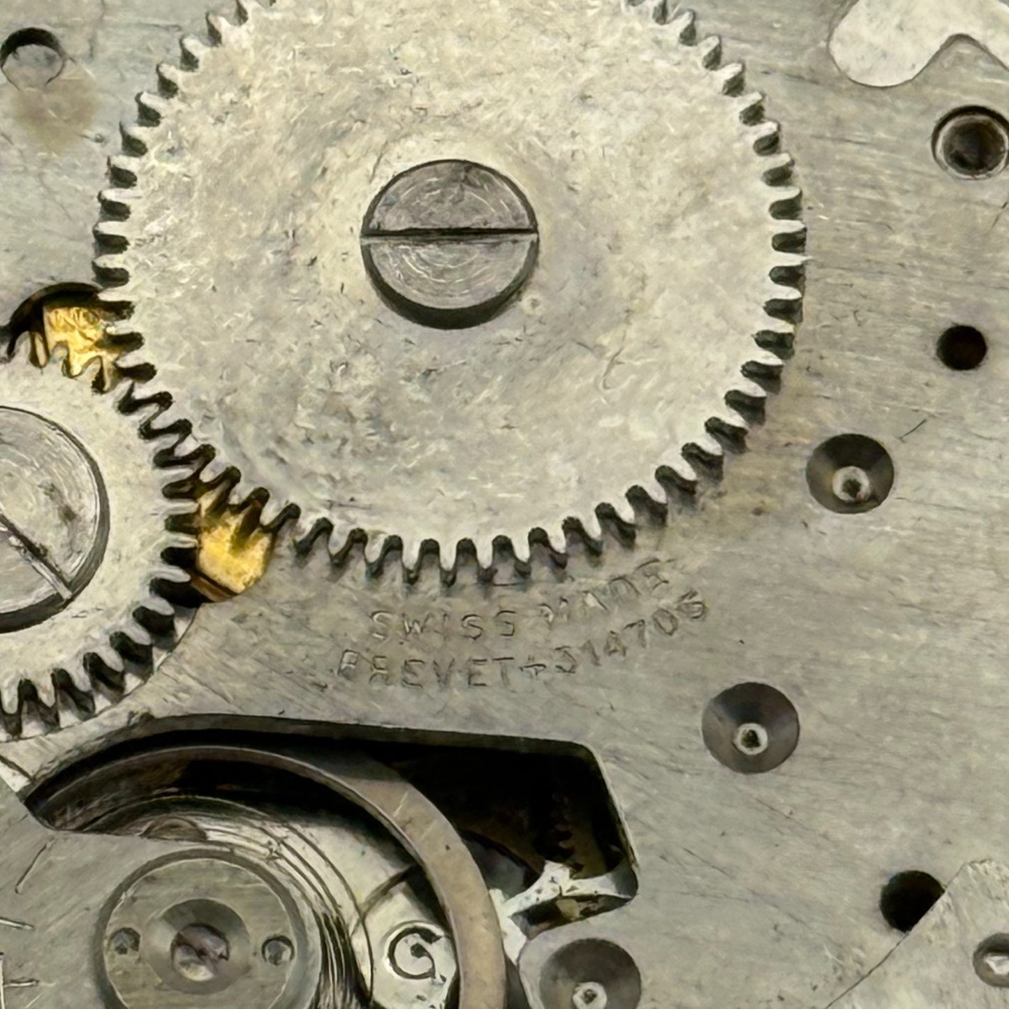 BFG 875 Watch Movement 1 Jewel Manual Wind Swiss Vintage Parts Repair 31.1mm