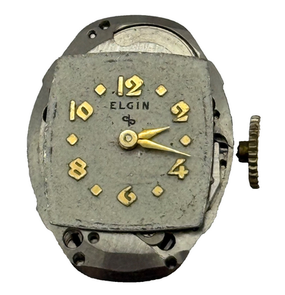 Elgin 662 Watch Movement 17 Jewels USA Vintage American Parts Repair 14.3mm