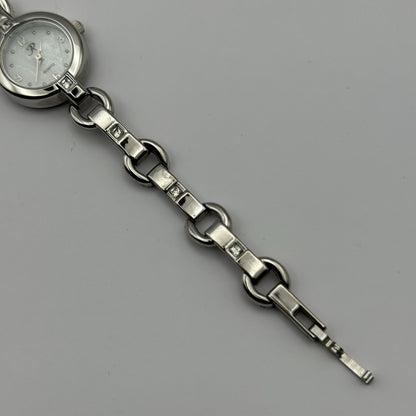 R Ladies Quartz Watch Silver Tone Bracelet Working 22mm New Battery