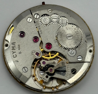 Cyma R.486 Watch Movement J W Benson Manual Wind Vintage Swiss Parts Repair 30mm