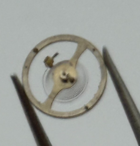 Oris 410 Balance Wheel Complete And Spring  5¼’’’ 330 M Watch Movement Parts NOS