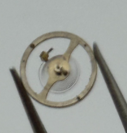 Oris 410 Balance Wheel Complete And Spring  5¼’’’ 330 M Watch Movement Parts NOS