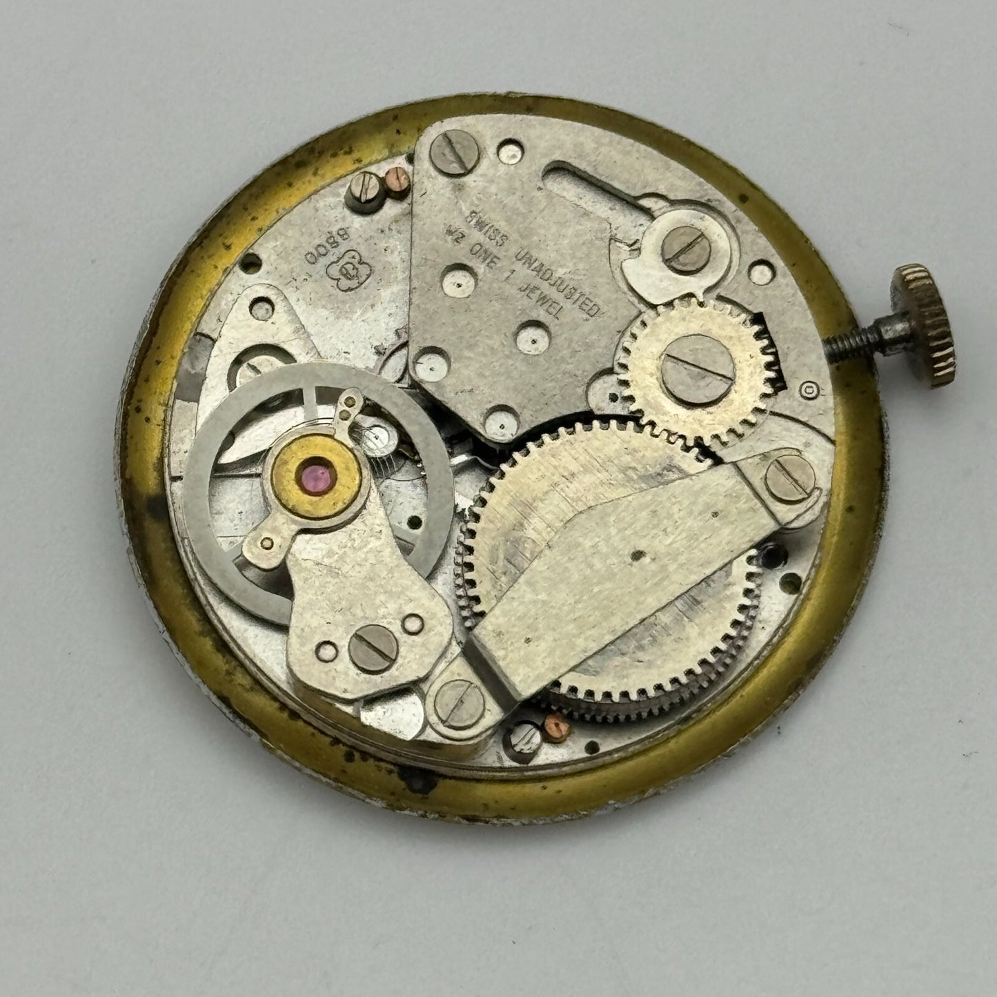 26.9mm Men's Adrem EB 8800 Manual Wind Watch Movement Swiss Vintage PARTS SPARES