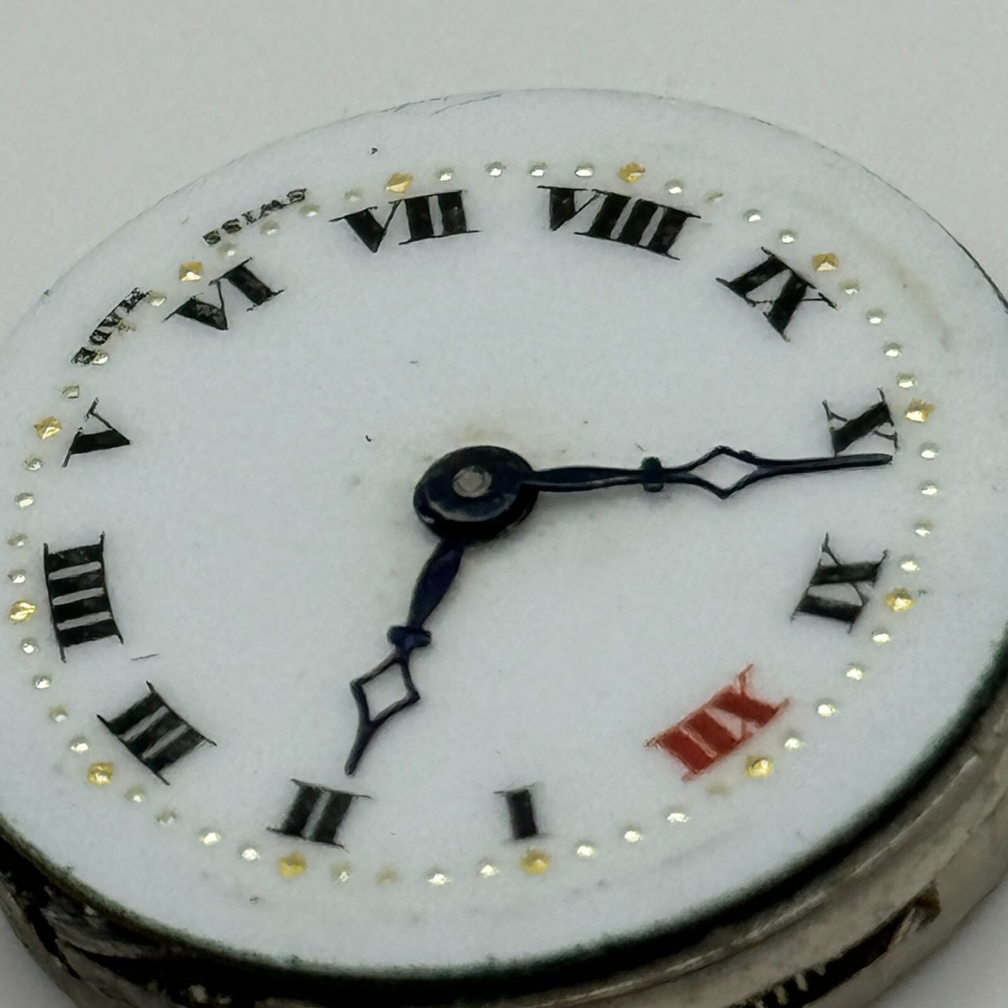 23.7mm Tegra 15 Jewels Swiss Porcelain Dial Trench Watch Movement Manual Wind