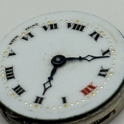 23.7mm Tegra 15 Jewels Swiss Porcelain Dial Trench Watch Movement Manual Wind
