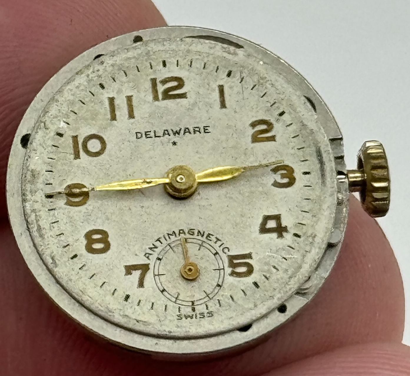 19.7mm Delaware Derby D40 Manual Wind 7 Jewels Swiss Watch Movement PARTS SPARES
