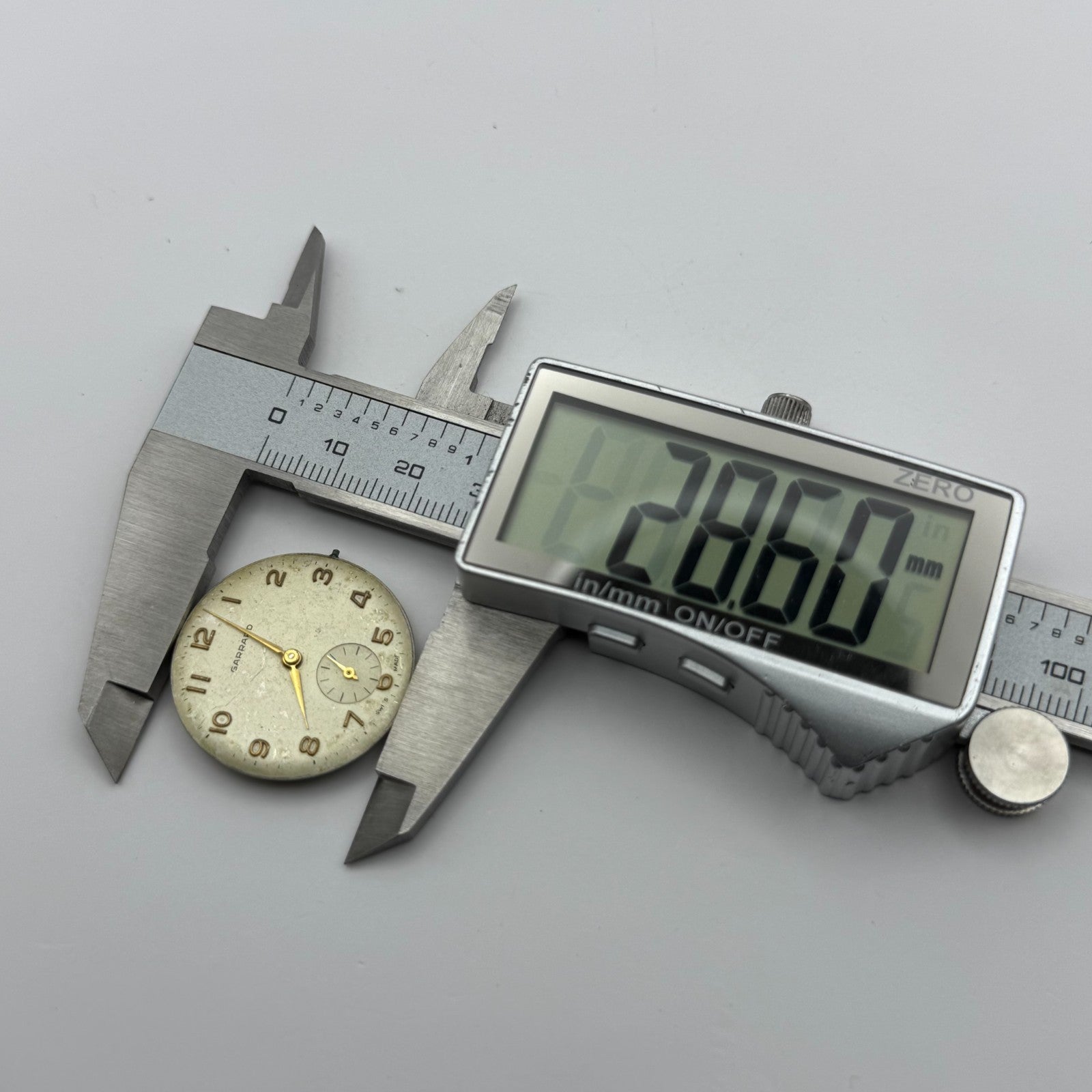 ETA 1120 Watch Movement Garrard Manual Wind Vintage Swiss Parts Repair 26.9mm