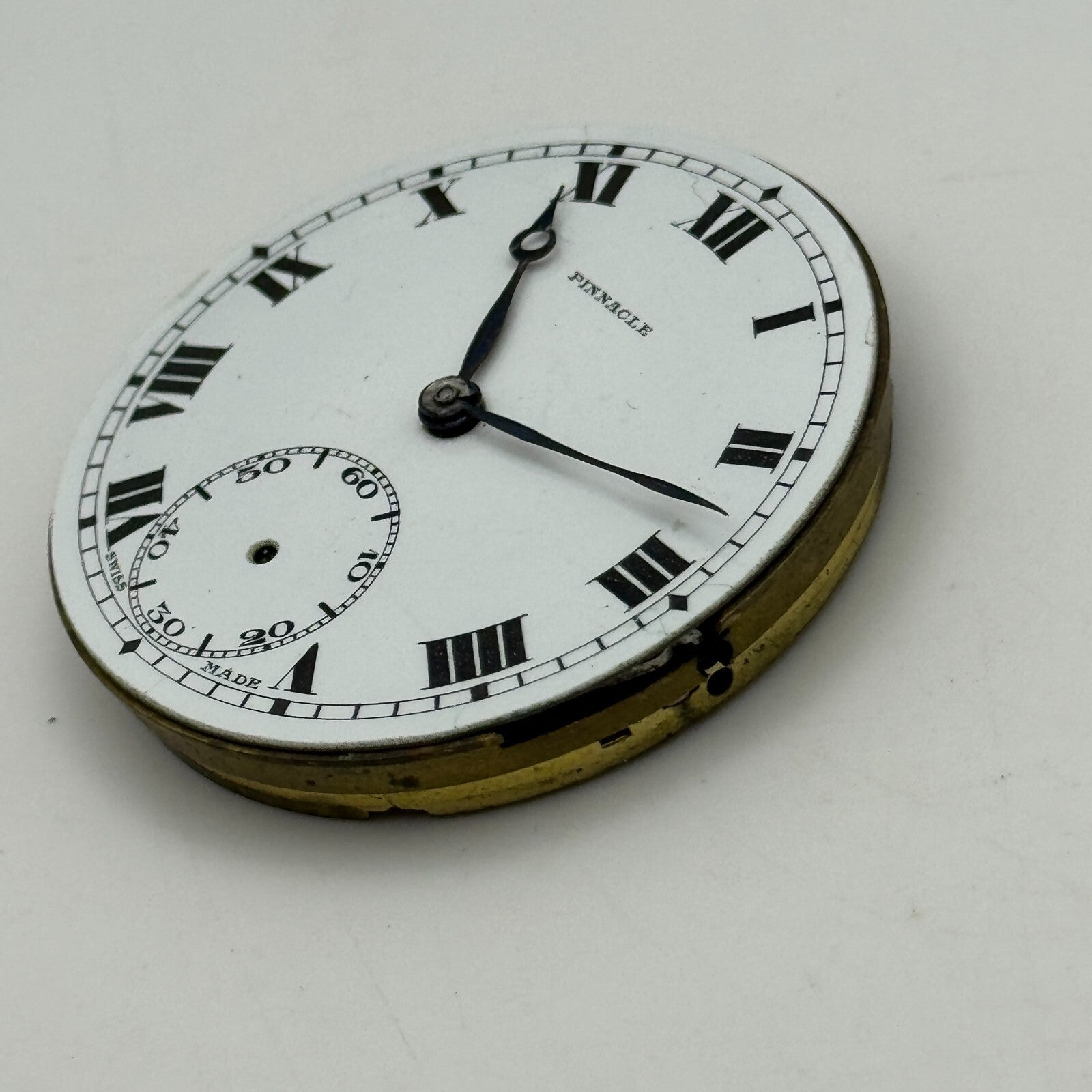 43mm Pinnacle 7 Jewels Sub Seconds Hunter Swiss Pocket Watch Movement PARTS