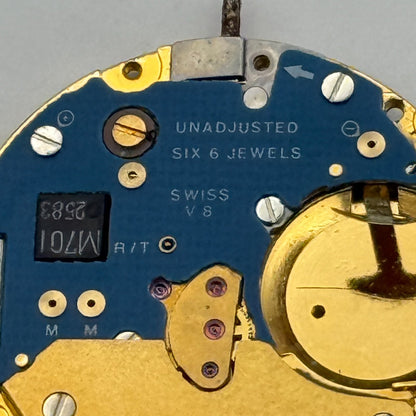 ETA 255.441 Quartz Watch Movement 6 Jewels Vintage Swiss Parts Repair 23.8mm