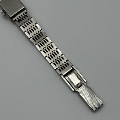 15mm Vintage Rotary 17 Jewels Silver Tone Panel Manual Wind Watch PARTS / REPAIR