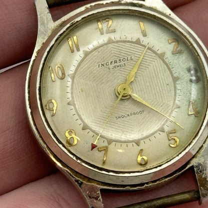 32mm Men’s Manual Wind Ingersoll Shock Proof Watch FOR PARTS TO RESTORE