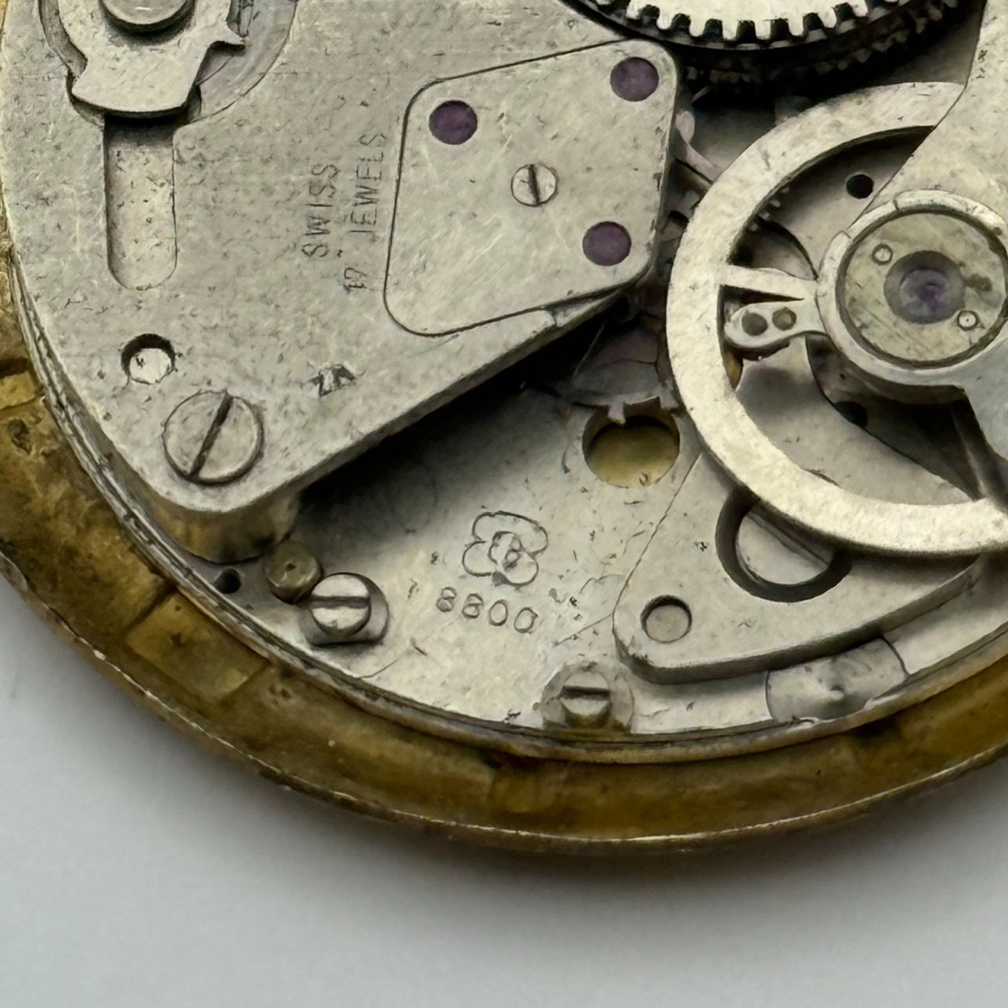 EB 8800 Watch Movement Dimetron Manual Wind Vintage Swiss Parts Repair 26.9mm