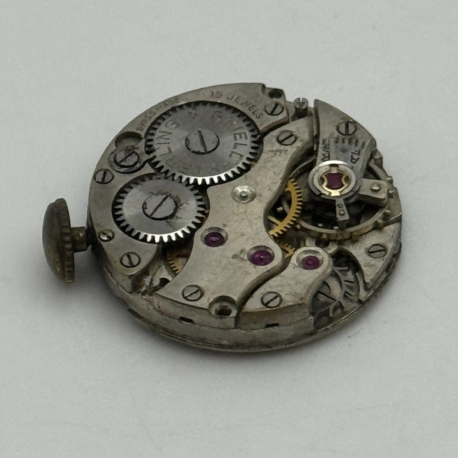 19.7mm Sterling Shield Peseux P 60 Balance Ok Manual Wind Watch Movement PARTS