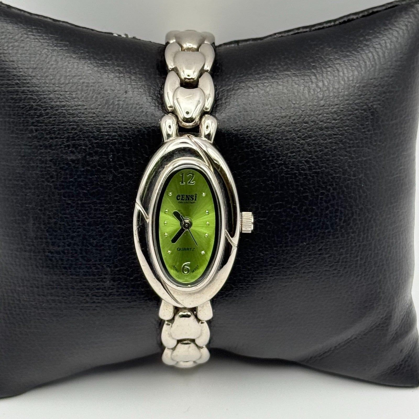 Censi Collection Tiempo Ladies Quartz Watch Silver Tone Chain-Link Working 18mm