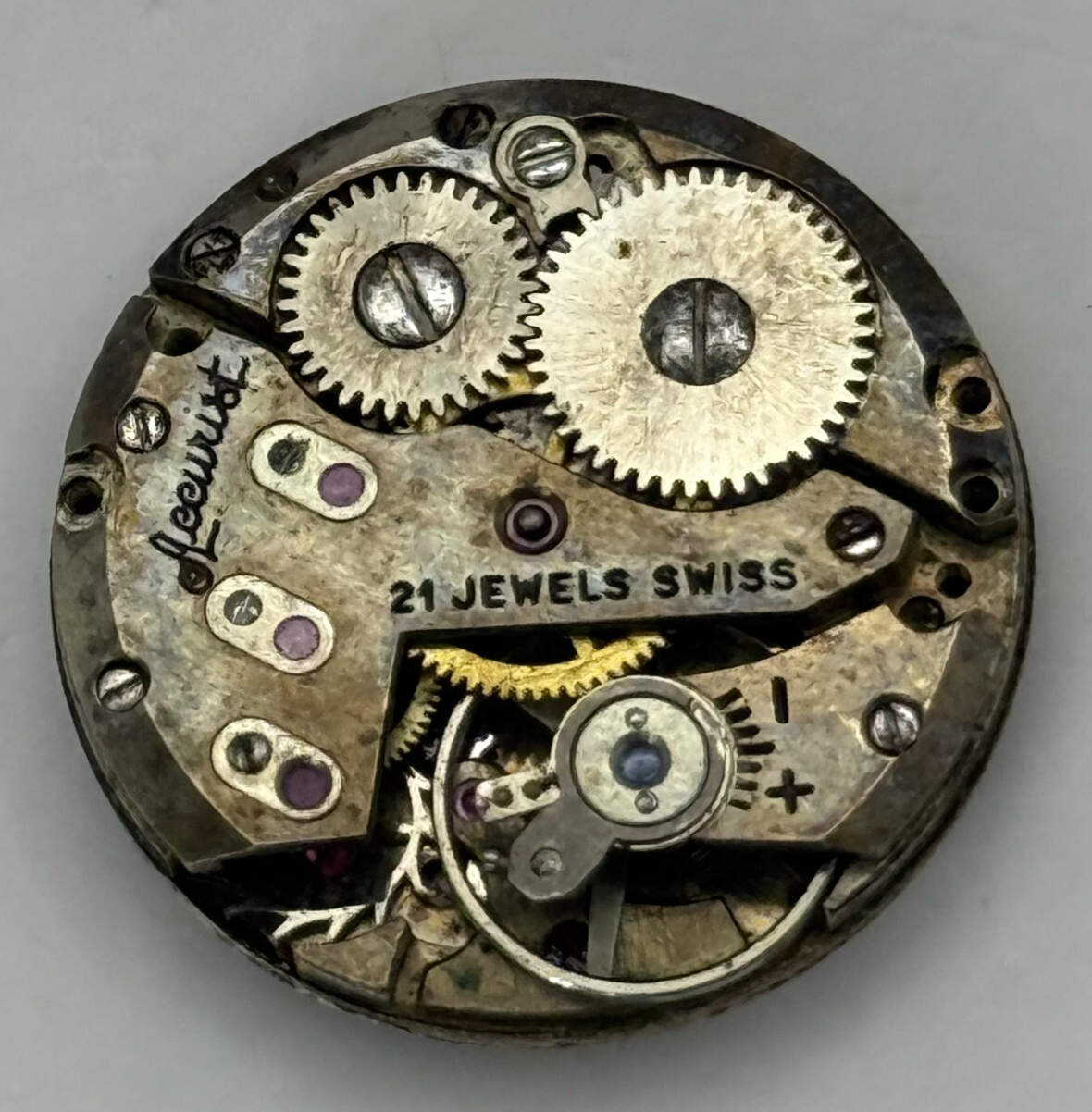 19.5mm Vintage Accurist AS 1156 Swiss Manual Wind Watch Movement PARTS REPAIR
