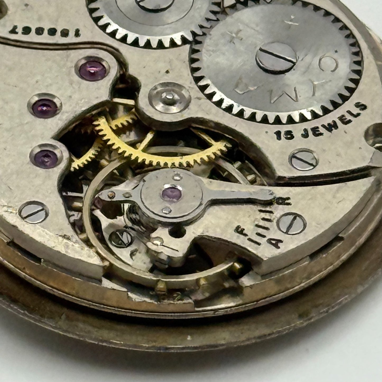 Cyma 162 Watch Movement Manual Wind Vintage Swiss 15 Jewels Parts Repair 23.5mm