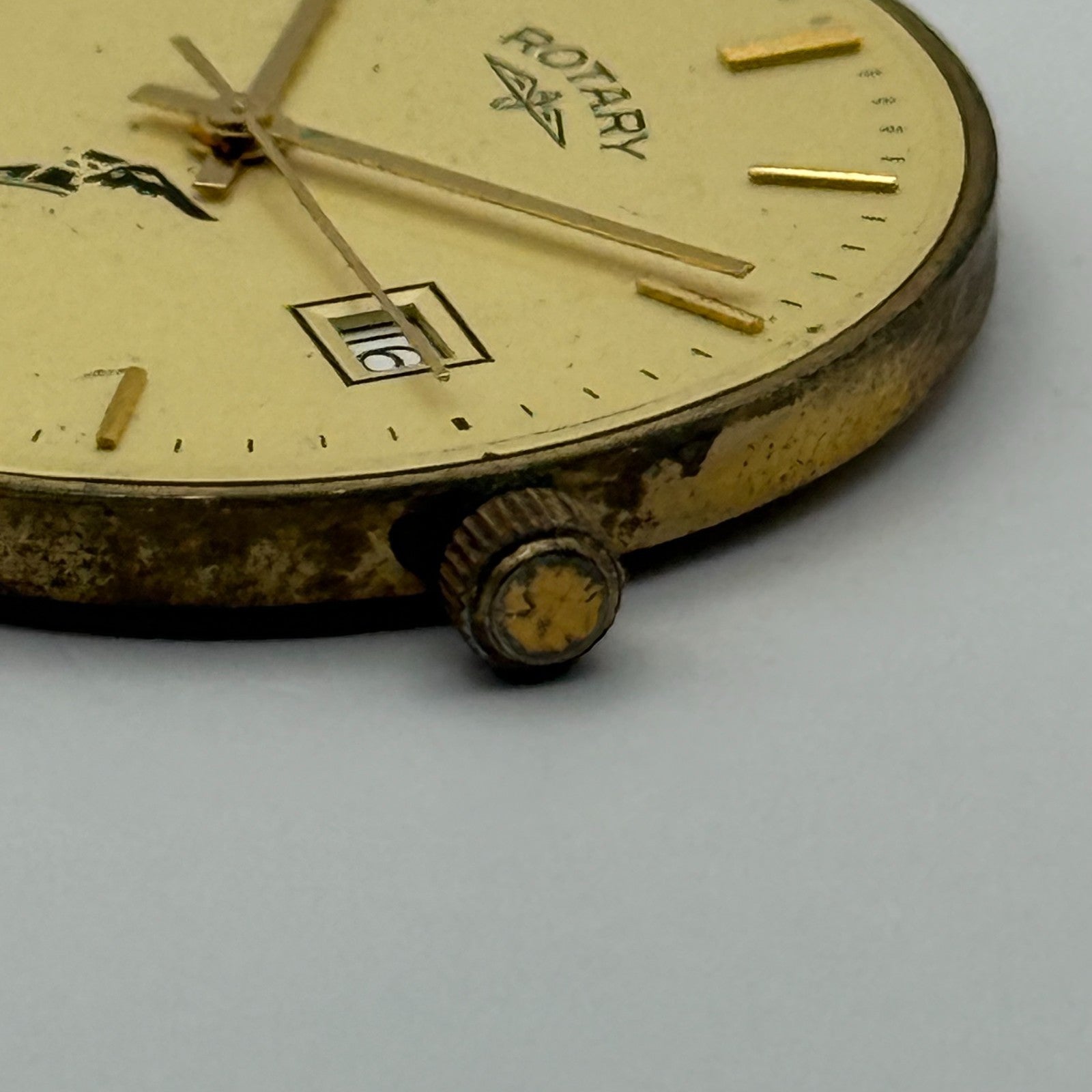 ETA 955.414 Quartz Watch Movement Rotary Date Vintage Swiss Parts Repair 30.9mm