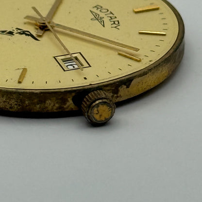 ETA 955.414 Quartz Watch Movement Rotary Date Vintage Swiss Parts Repair 30.9mm