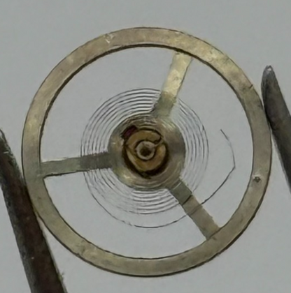 Oris 410 Balance Wheel Complete And Spring 5 1/4''' 390 M Watch Movement Parts 