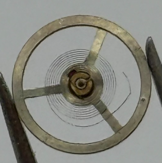 Oris 410 Balance Wheel Complete And Spring 5 1/4''' 390 M Watch Movement Parts 