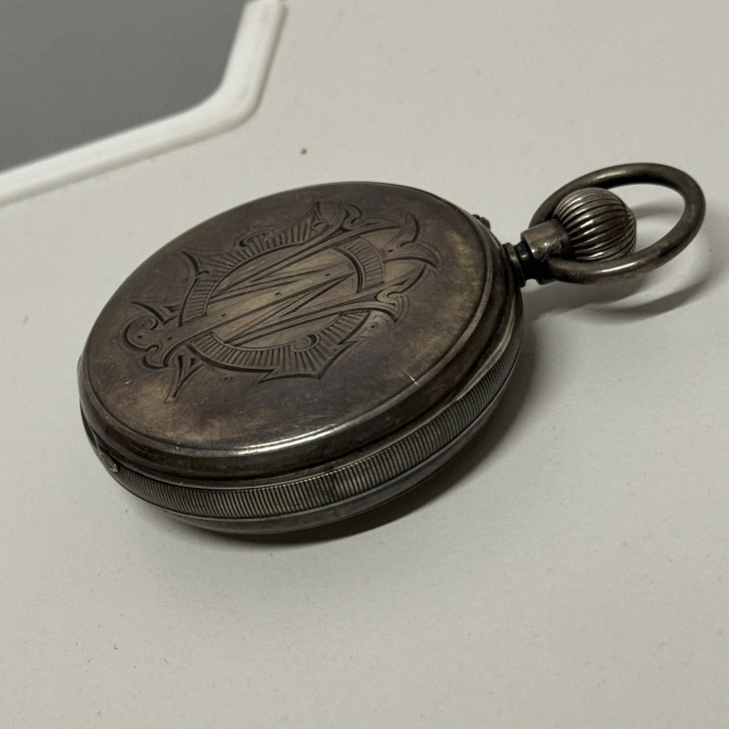 Pin Set Sterling Silver 3/4 Plate Lever English Watch LTD Pocket Watch TO REPAIR