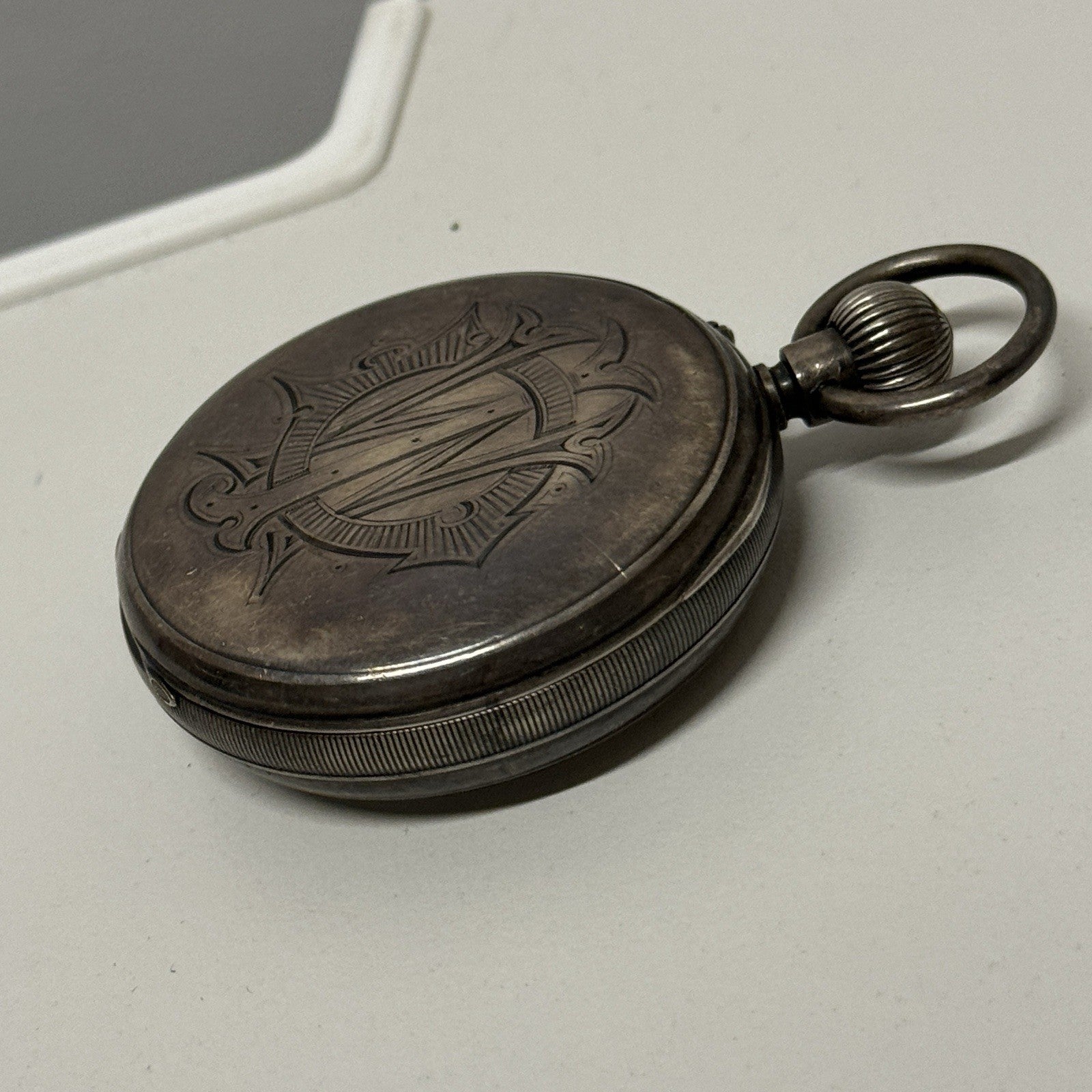 Pin Set Sterling Silver 3/4 Plate Lever English Watch LTD Pocket Watch TO REPAIR