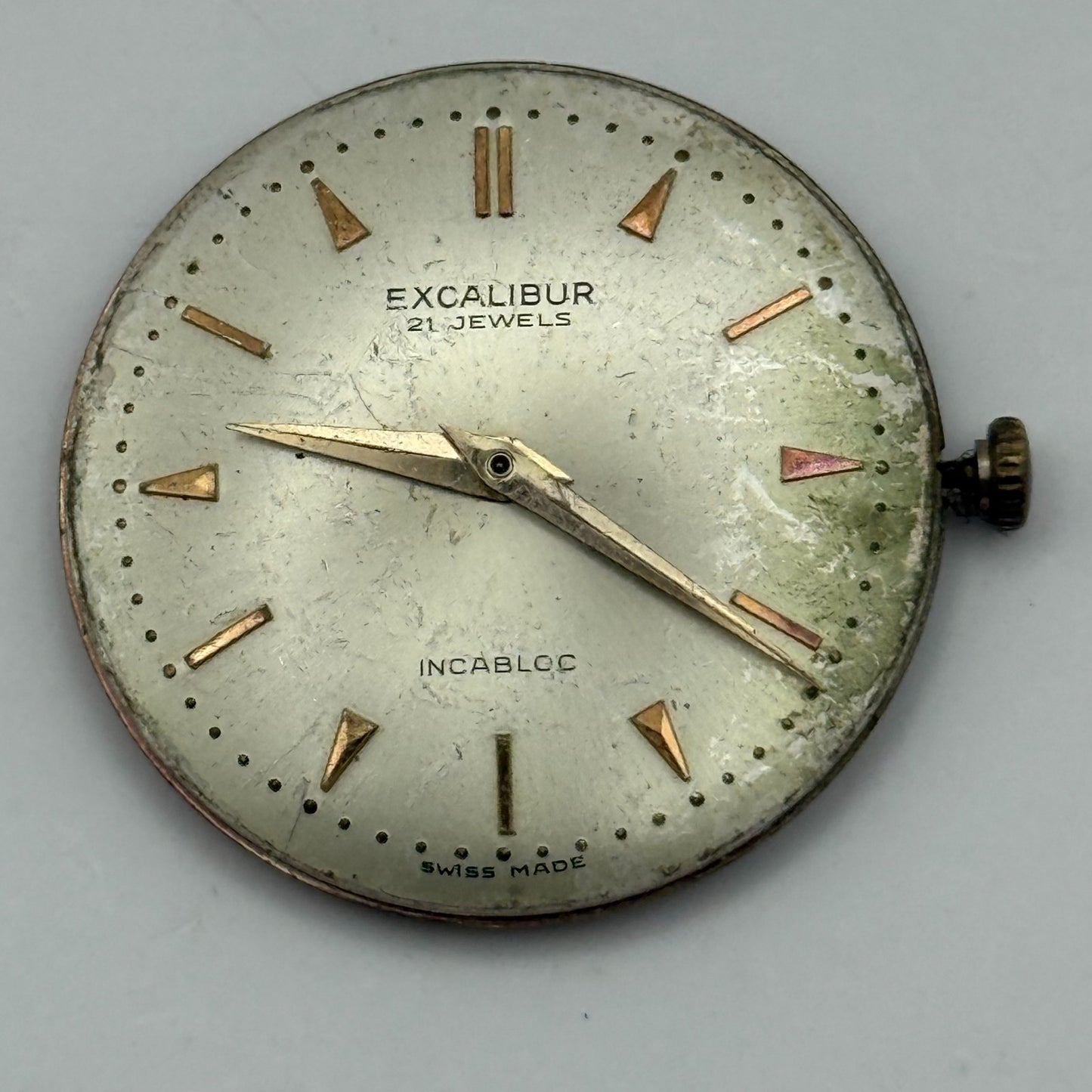 FHF 72 Watch Movement Excalibur Manual Wind Vintage Swiss Parts Repair 31mm