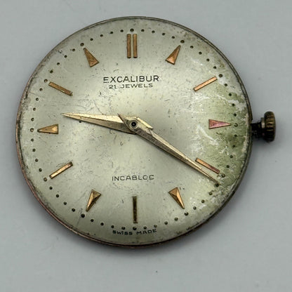 FHF 72 Watch Movement Excalibur Manual Wind Vintage Swiss Parts Repair 31mm
