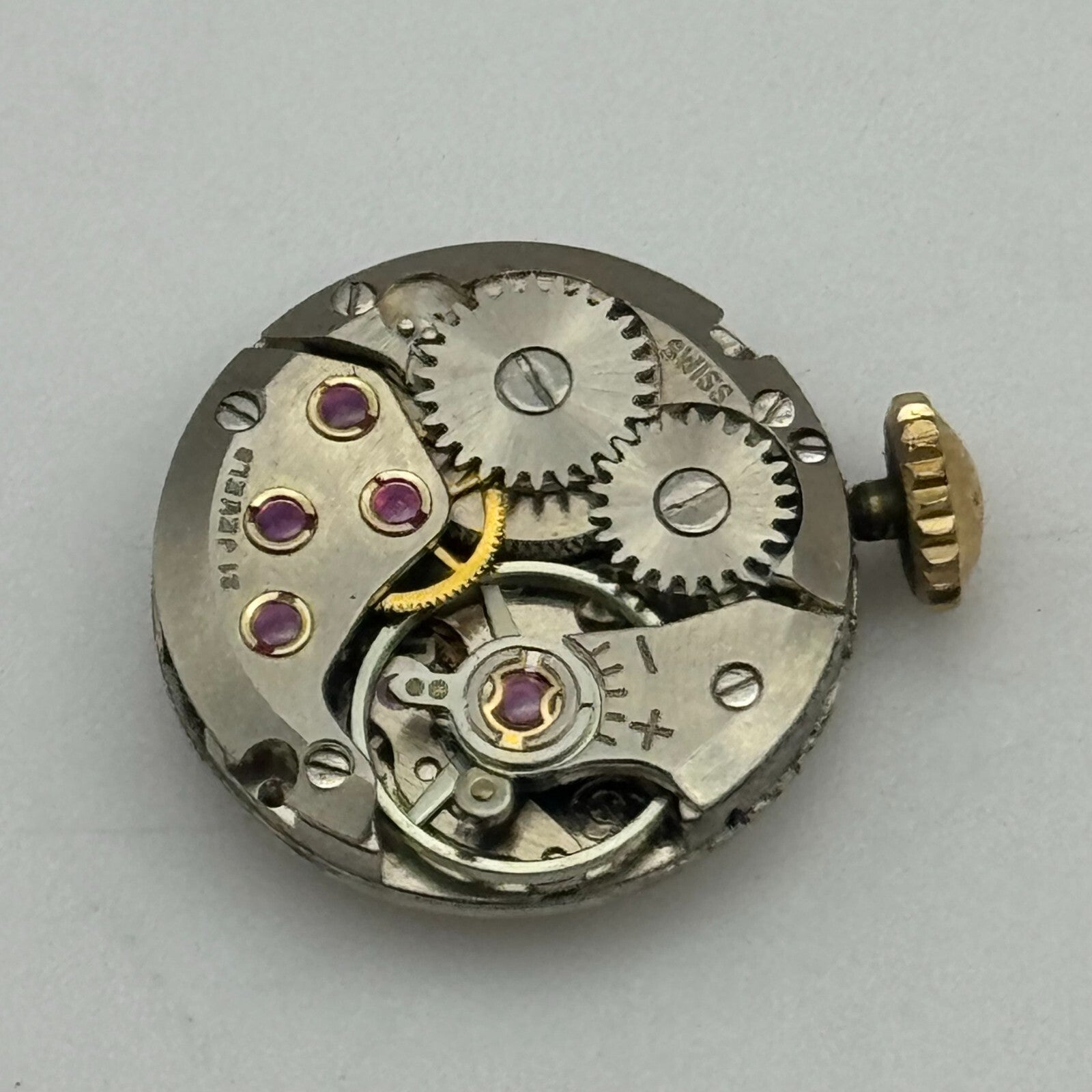 15.5mm Running Rotary ETA 2412 Manual Wind 21 Jewels Swiss Watch Movement PARTS