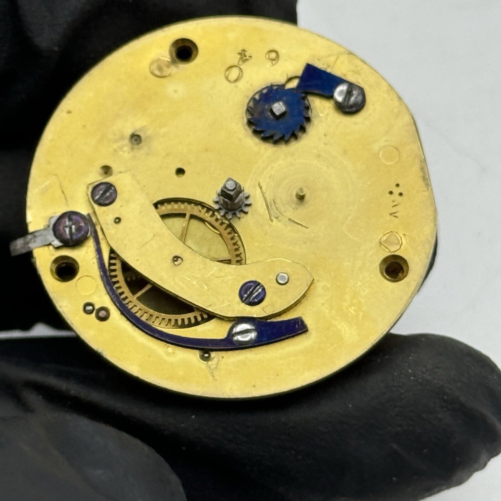 33.7mm Unidentified Quality Fusee Antique Pocket Watch Movement FOR PARTS