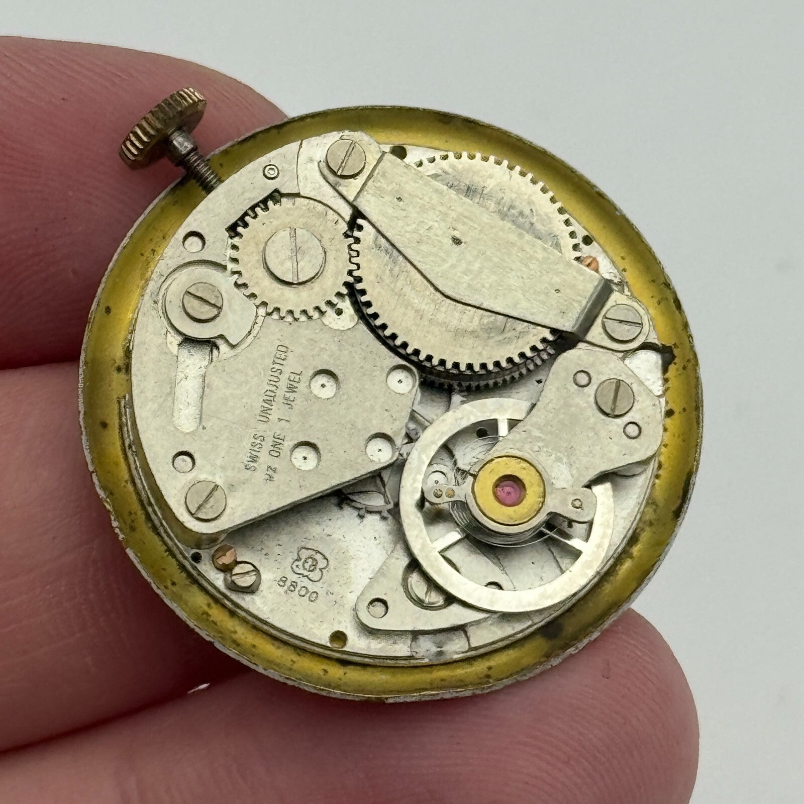 26.9mm Men's Adrem EB 8800 Manual Wind Watch Movement Swiss Vintage PARTS SPARES