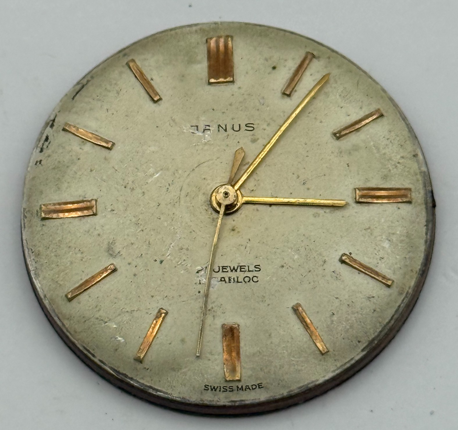 ETA 2390 Watch Movement Janus Manual Wind Vintage Swiss Parts Repair 32.6mm