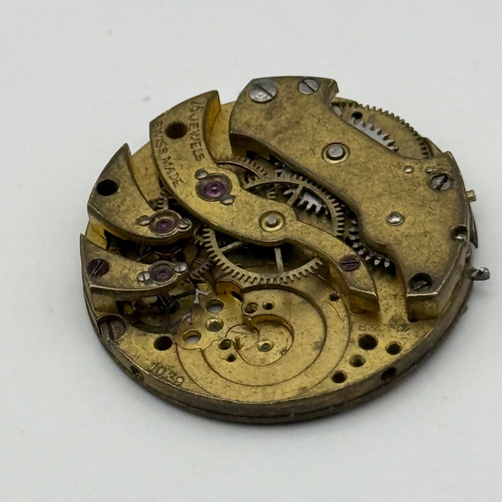 Longines 10.39 B&Co Baume Watch Movement Vintage Incomplete Parts Repair 21.6mm