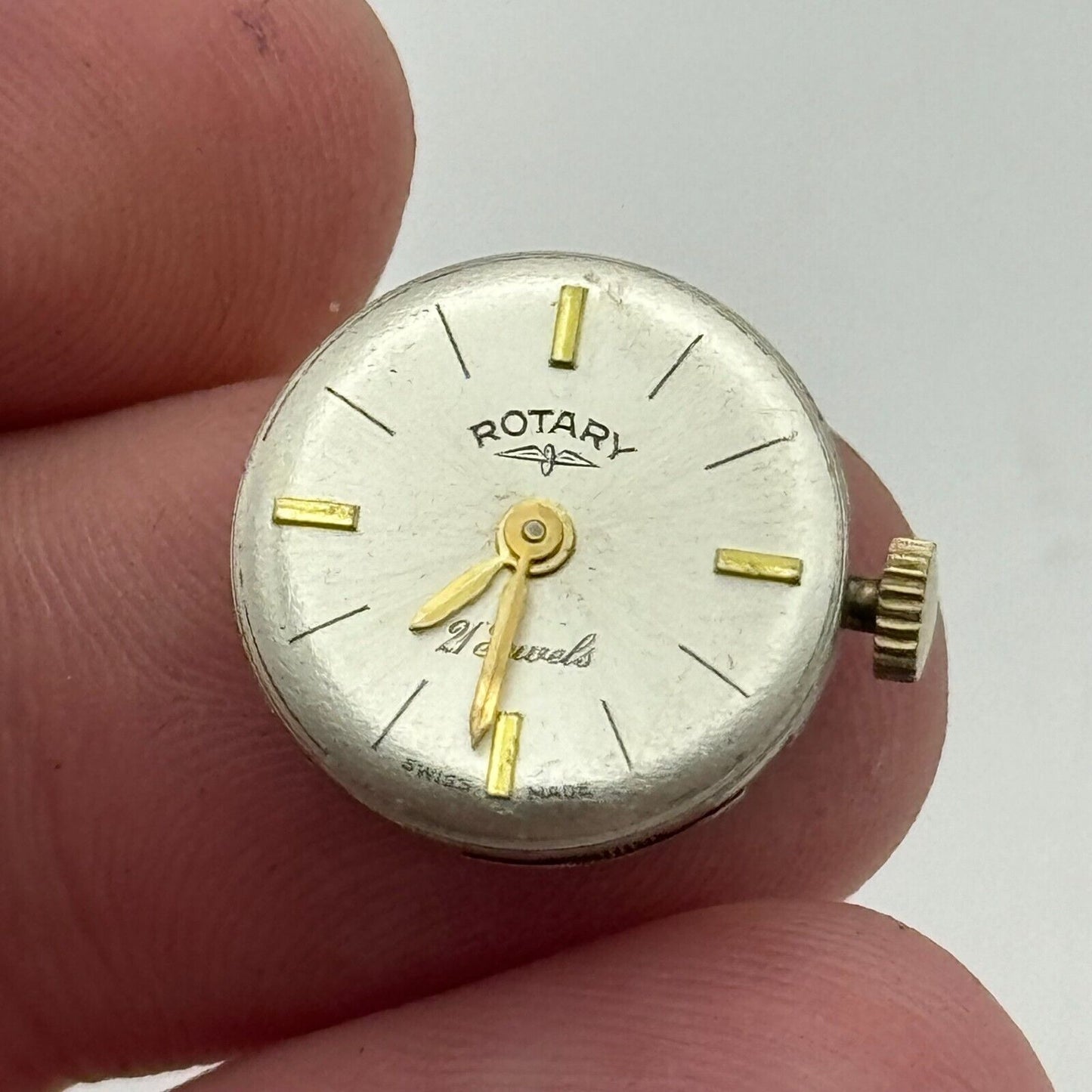 15.5mm Running Rotary ETA 2412 Manual Wind 21 Jewels Watch Movement PARTS REPAIR