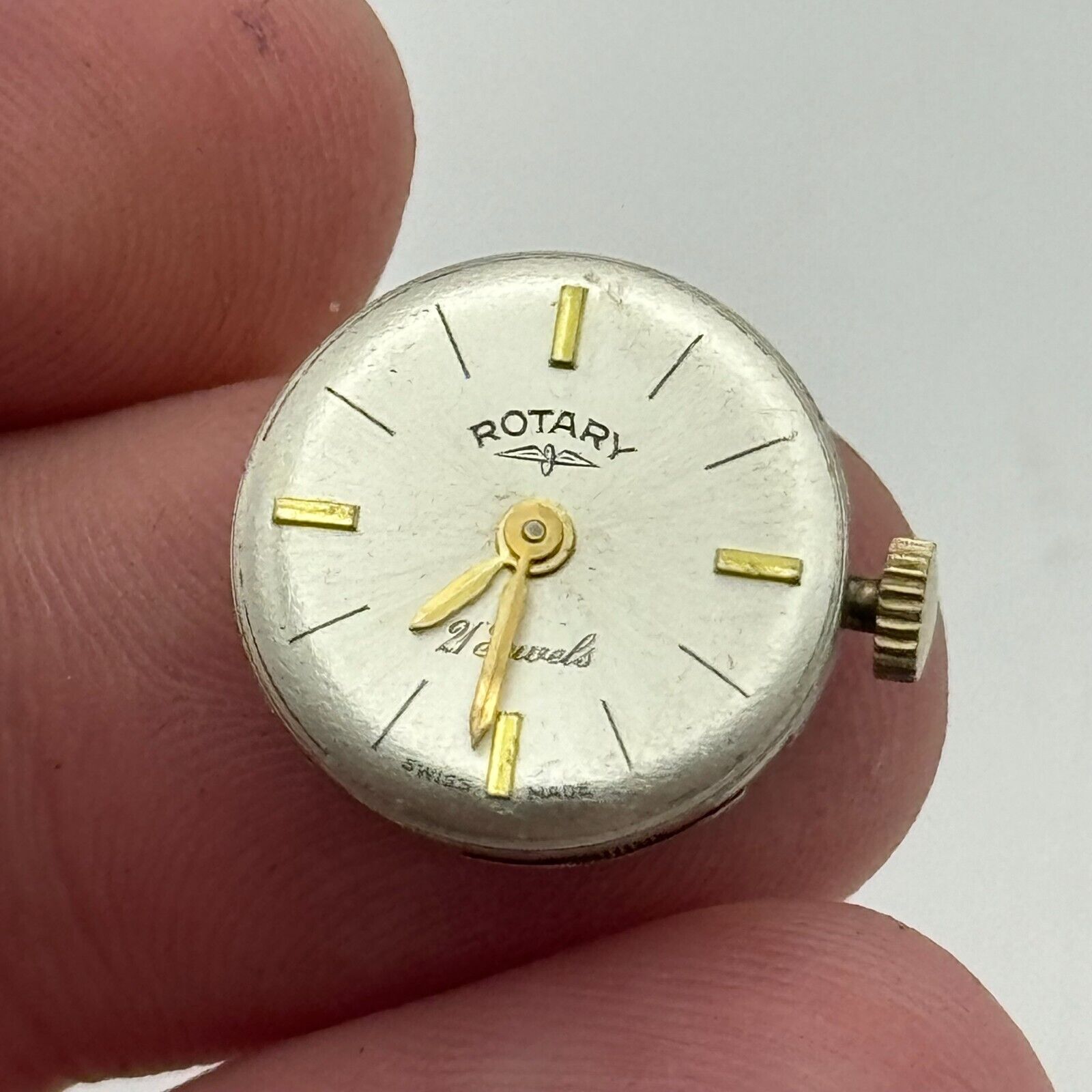 15.5mm Running Rotary ETA 2412 Manual Wind 21 Jewels Watch Movement PARTS REPAIR