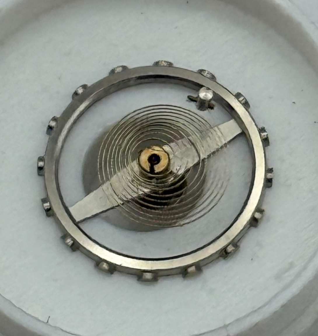 Ebosa 23 Balance Wheel Complete And Spring  11½’’’ 125 Watch Movement Parts NOS