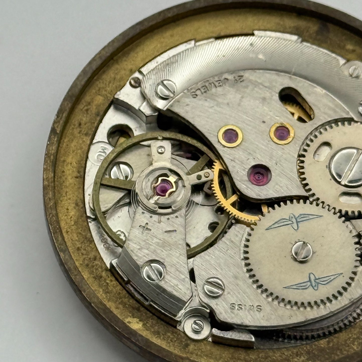 AS 2061 Date Watch Movement Rotary Manual Wind Vintage Swiss Parts Repair 25.5mm