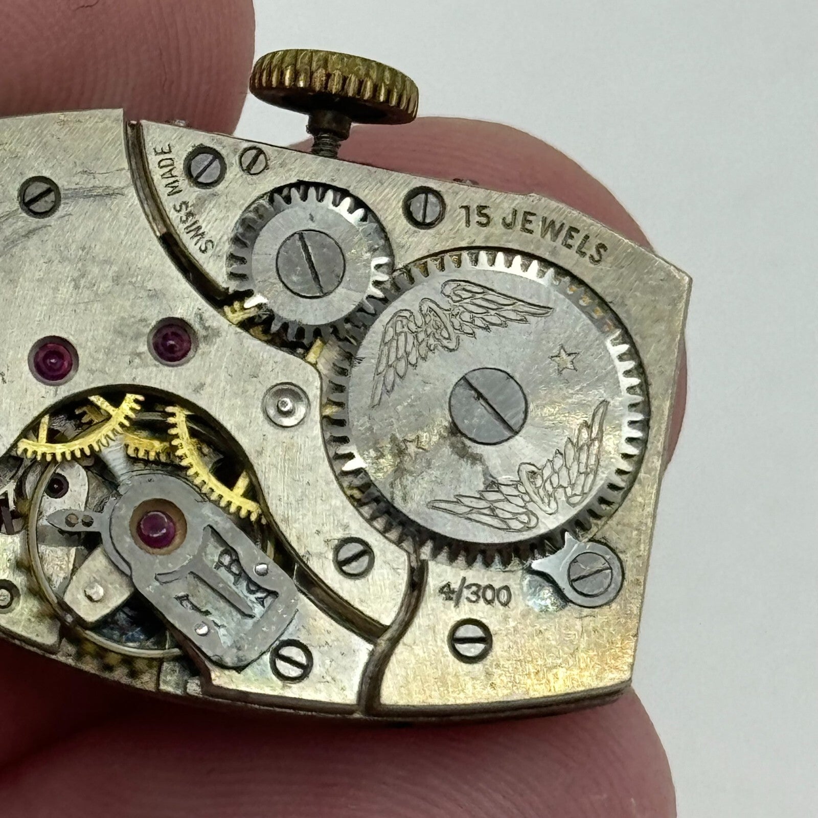 18.9mm Men's Running Rotary 4/300 Tank Watch Movement Manual Wind PARTS SPARES