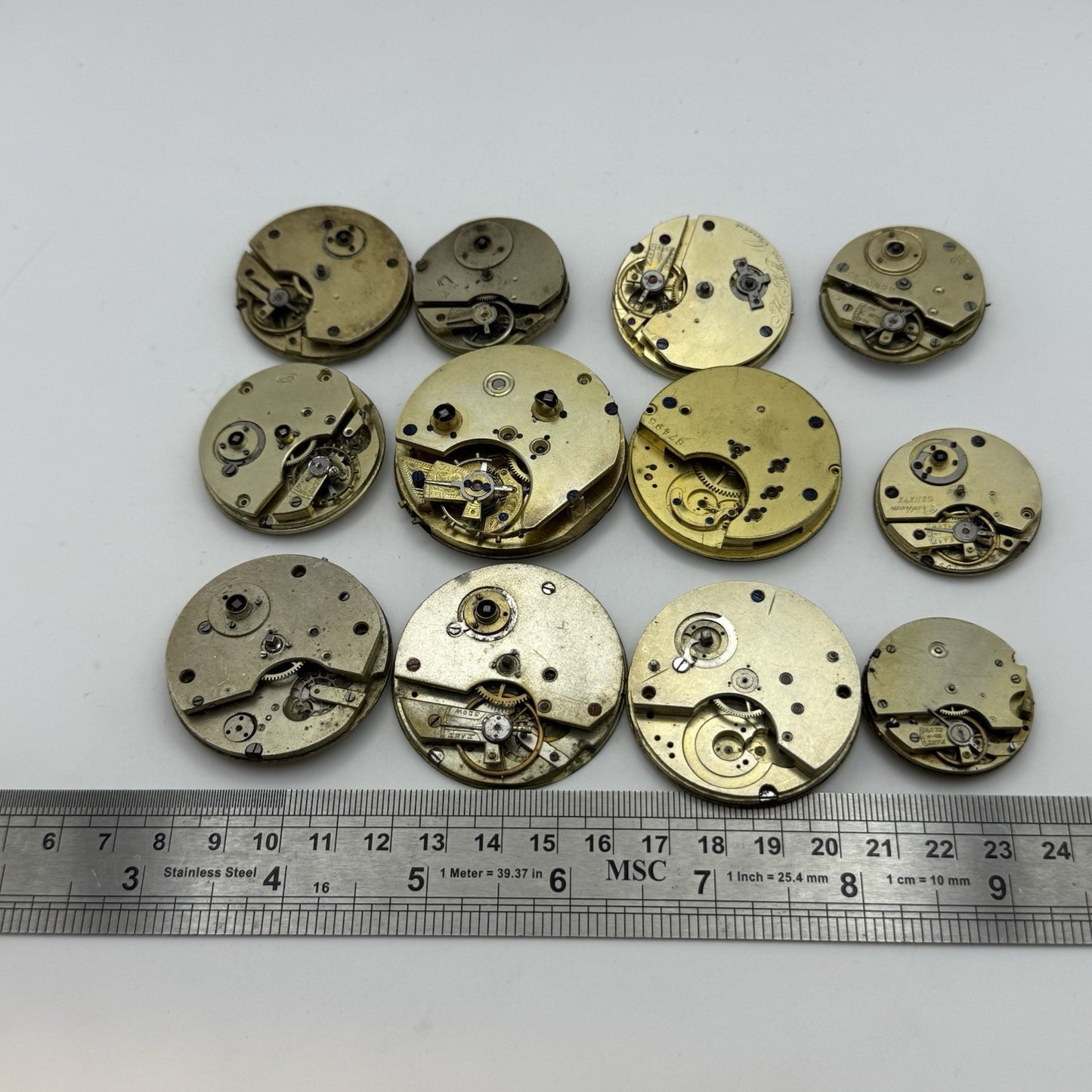 Bundle Mixed Antique / Vintage Pocket Watch Movements Joblot PARTS REPAIR SPARES