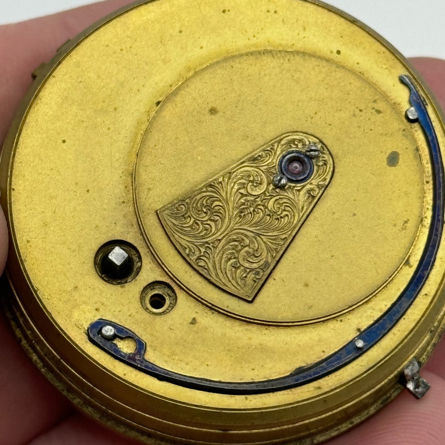 46mm Antique Kendal & Dent Cheapside London Pocket Watch Movement PARTS SPARES