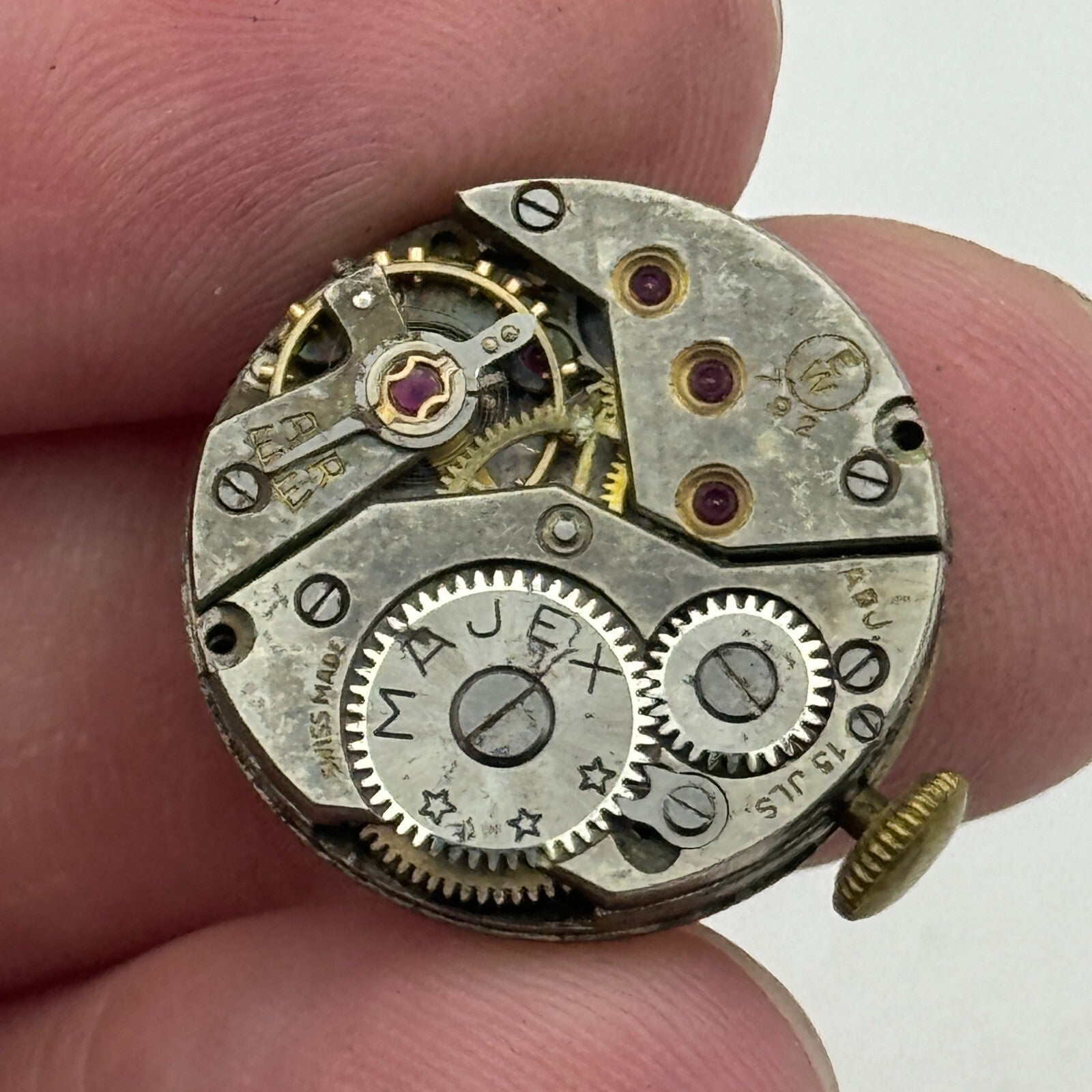 19.7mm Majex EW 792 Swiss 15 Jewels Manual Wind Watch Movement PARTS SPARES