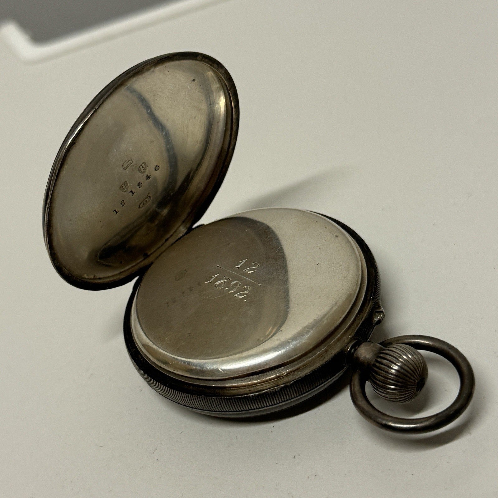 Pin Set Sterling Silver 3/4 Plate Lever English Watch LTD Pocket Watch TO REPAIR