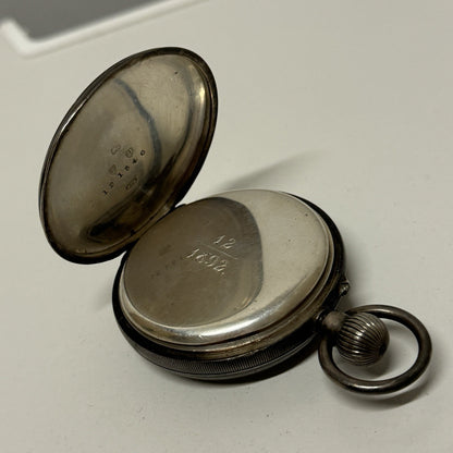 Pin Set Sterling Silver 3/4 Plate Lever English Watch LTD Pocket Watch TO REPAIR