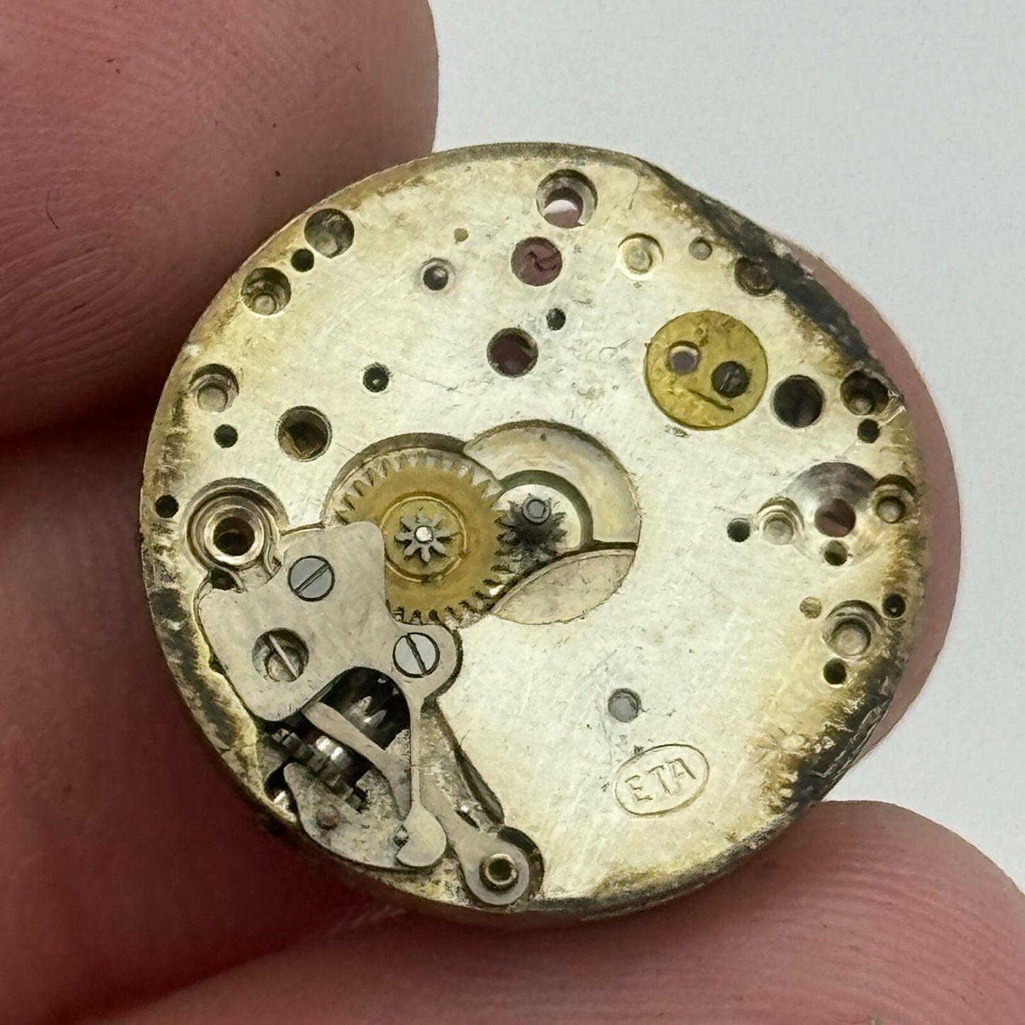 19.7mm ETA 15 Jewels Swiss Manual Wind Watch Movement Vintage PARTS SPARES