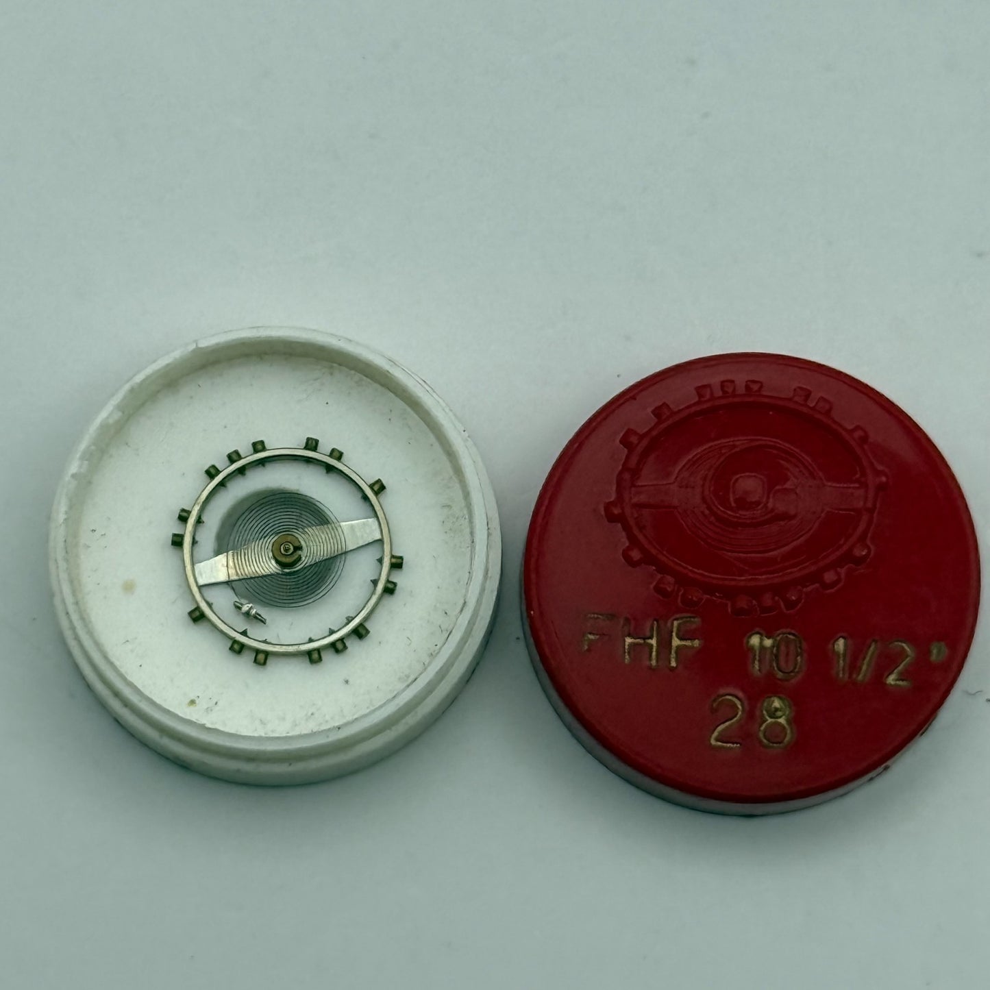 FHF 28 Balance Wheel Complete And Spring  10½’’’ Watch Movement Parts NOS